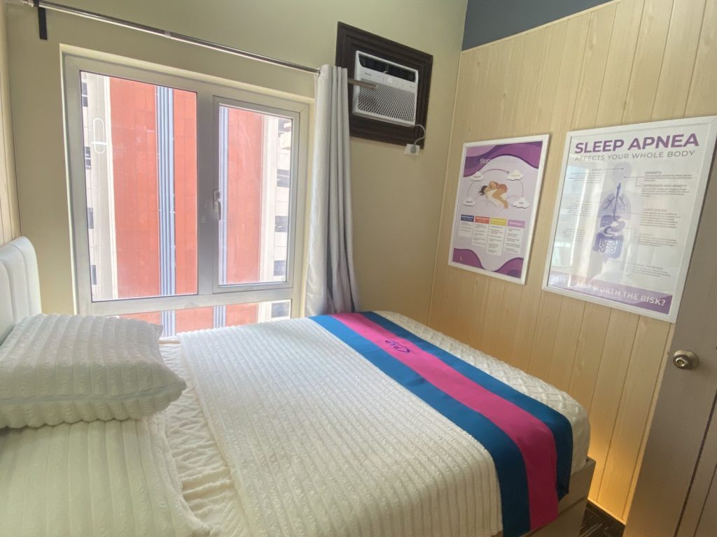 Level 1 polysomnography sleep study room at CPAP and Sleep Disorder Clinic